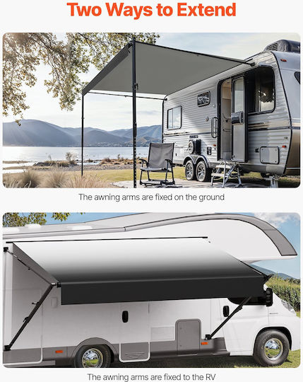 Vevor 16' Copertină de Înlocuire Manuală DC12V pentru Rulote RV