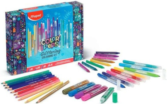 Maped Color Peps Glittering Colouring Set Malsets Malset mit Glitzer 31-teilig 31Stück