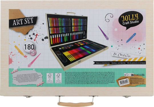 Painting Set in Case Painting Set with Wooden Case 47.8x27.5x4.5cm 179cm 47.8x27.5cm 179pcs