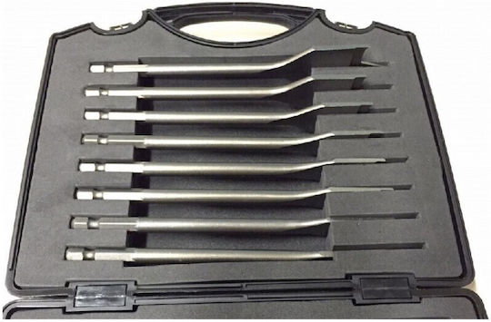 Milwaukee Set of 8 Feather Drills with Hexagonal Shank for Wood
