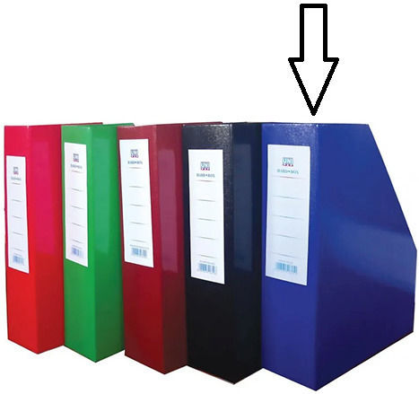 Uni Pap Magazine File Organizer Paper Blue 34x8x27cm.