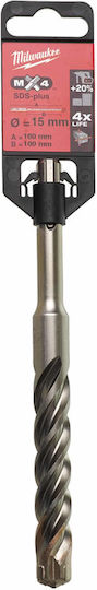 Milwaukee Четирирезна Свредло със SDS Plus Опашка за Строителни материали 15x160mm