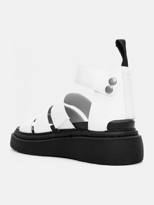 Women's Flat Sandals Flatforms in White Color