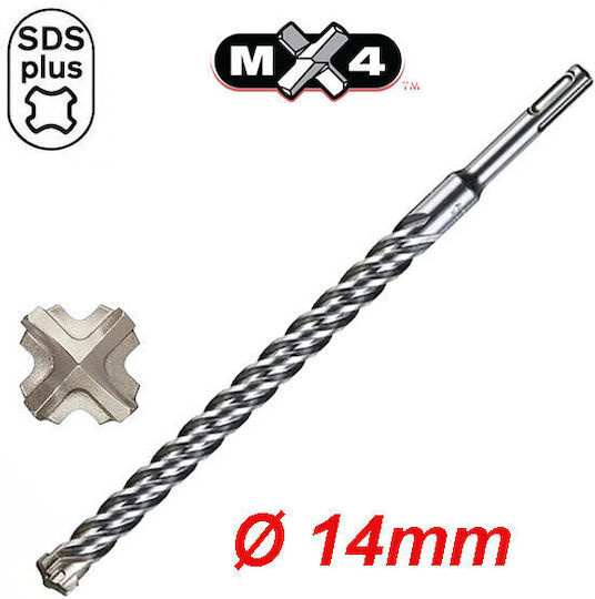 Milwaukee Vierkantbohrer mit SDS Plus Schaft für Gemäuer 14x450mm 493235-2039