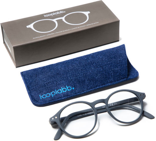 Looplabb Faust Reading Glasses +1.00 in Gray color