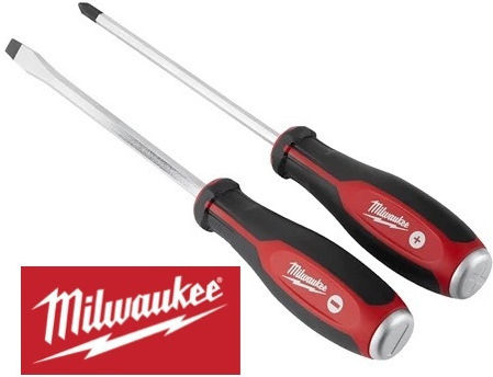 Milwaukee Σετ 2 Χτυπητά Κατσαβίδια με 2 Εναλλασσόμενες Μύτες