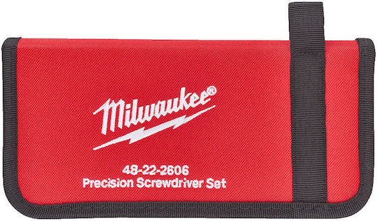 Milwaukee Set Precision Screwdrivers with 6 Interchangeable Tips