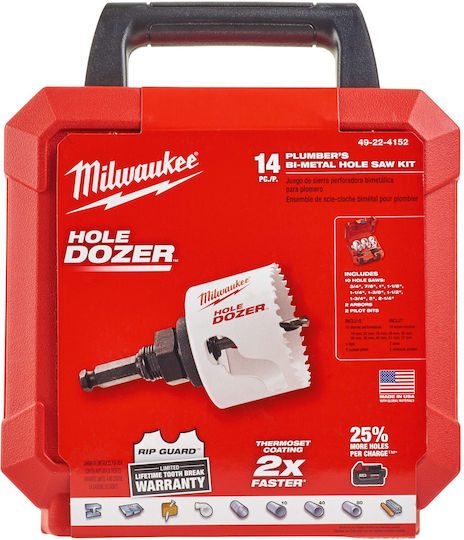 Milwaukee Hole Saw Kit Cobalt for Wood, Metal, Tile and Plastic