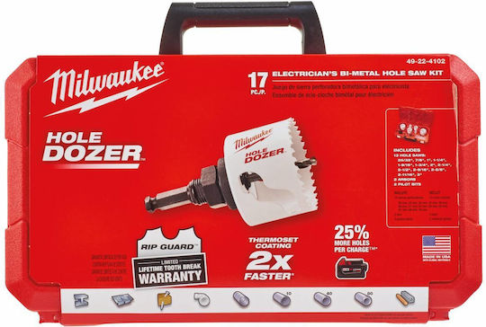 Milwaukee Hole Saw Kit Cobalt for Wood, Metal, Tile and Plastic