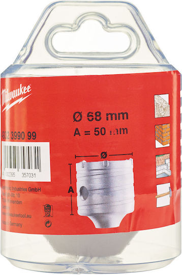 Milwaukee Räumnadelschneider SDS HSS mit Durchmesser 68mm für Beton und Ziegel 500gr