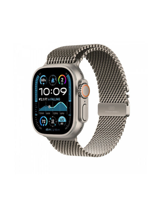 Apple Titanium Milanese Loop 49mm - Curea Mică Naturală (Apple Watch 46mm) Apple Titanium Milanese Loop 49mm - Curea Mică Naturală (Apple Watch 46mm)