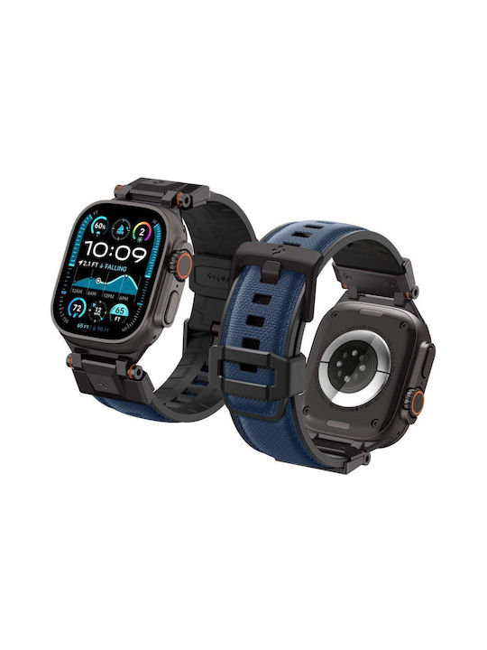 Spigen Durapro Armor Каишка Силикон Тъмносин (Apple Watch 6, 7, 8, 9, 10, SE, Ultra 1, 2)
