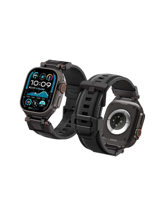 Spigen Durapro Armor Каишка Силикон Черен (Apple Watch 49 мм, 46 мм, 45 мм, 44 мм - Spigen)