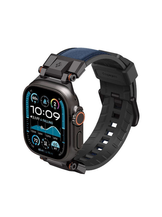 Spigen Durapro Armor Каишка Силикон Тъмносин (Apple Watch 6, 7, 8, 9, 10, SE, Ultra 1, 2)