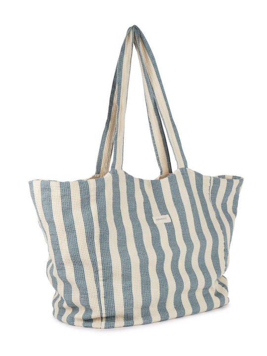 Nobodinoz Beach Bag Blue with Stripes