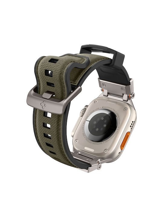 Spigen Durapro Armor Armband Silikon Grün (Apple Watch 6, 7, 8, 9, 10, SE, Ultra 1, 2)