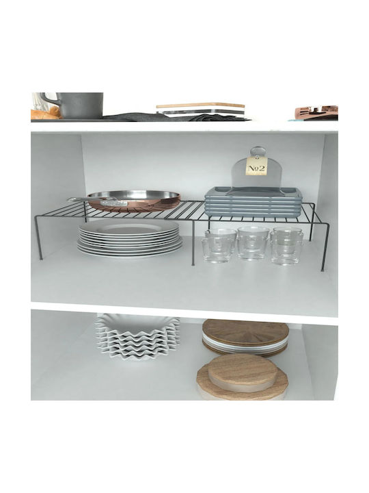Femmit Metall Küchenorganizer Ständer 58x28x14 cm Schwarz