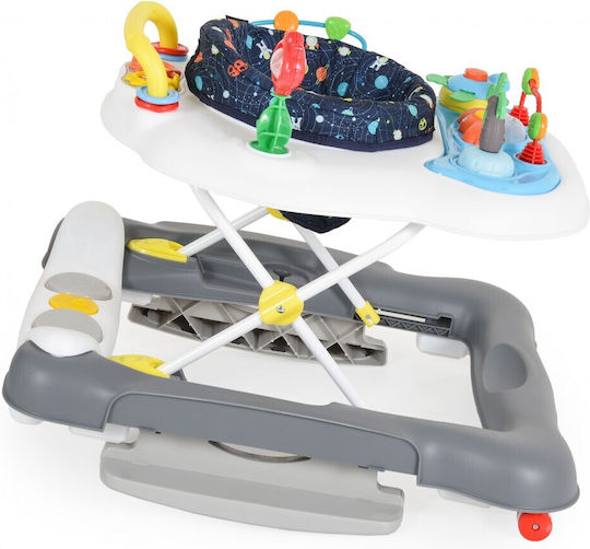 Cangaroo Regalo Baby Walker with Music for 6+ Months Gray