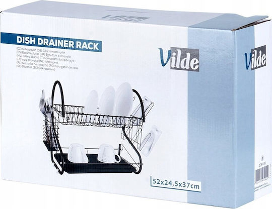 Vilde Στραγγιστήρι Νεροχύτη Μεταλλικό Μαύρο 52x24.5x38cm