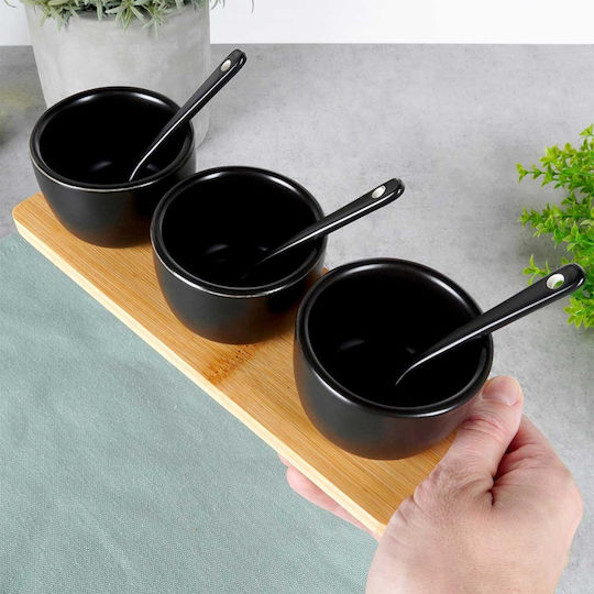 Vilde Suport Ceramică Pentru Ornervieră 3 Locuri Cu Suport Negru Ø5.5xÎ5.5cm L6.5xL6.5xÎ5.5cm