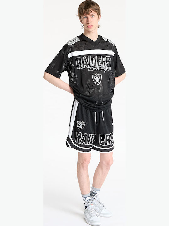 Pantaloni scurți grafici New Era NFL Las Vegas Raiders negri