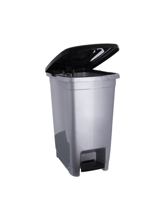 Orion Waste Bin Waste Plastic with Pedal Silver 10lt 1pcs