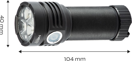 Neo Tools Wiederaufladbar Taschenlampe LED IPX4 mit maximaler Helligkeit 3300lm Osram P9