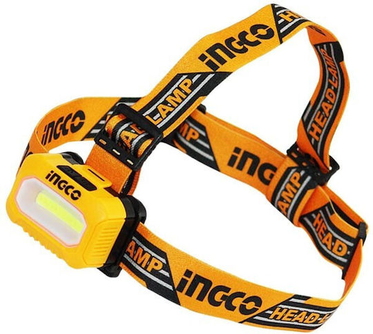 Ingco Φακός Κεφαλής LED IPX4 με Μέγιστη Φωτεινότητα 200lm