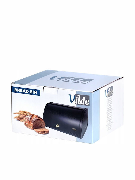 Vilde Brotkasten Metallisch Schwarz 30x26.5x17.5cm