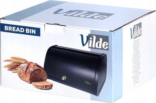Vilde Кутия за хляб Метал Черна 30x26.5x17.5см