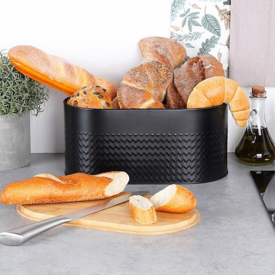 Vilde Bread Box Metallic Black 34x18.5x15.5cm