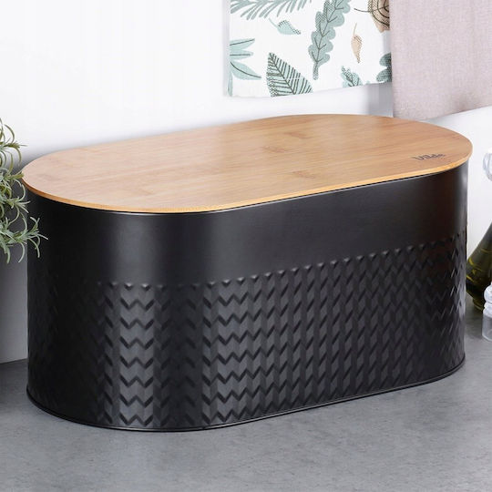 Vilde Bread Box Metallic Black 34x18.5x15.5cm