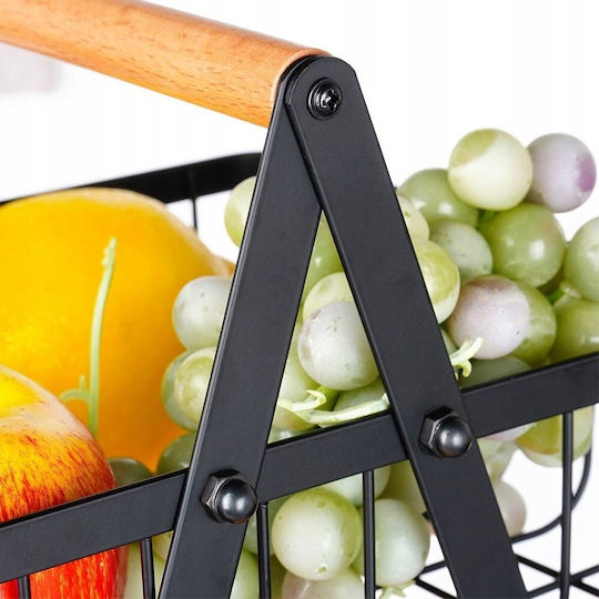 Vilde Obstschale Metallisch Schwarz 34x17.5x46.5cm