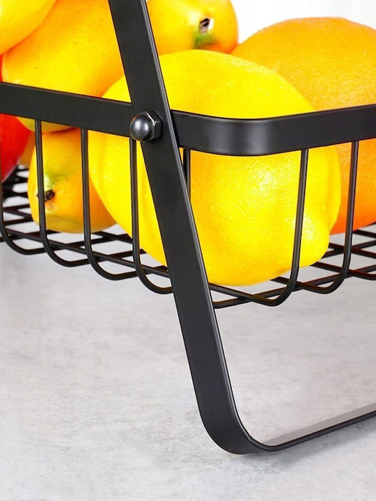 Vilde Obstschale Metallisch Schwarz 34x17.5x46.5cm