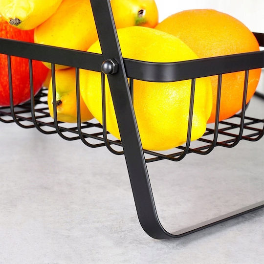 Vilde Obstschale Metallisch Schwarz 34x17.5x46.5cm