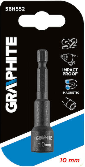 Graphite Magnetic Căpăcel Pneumatic - Pneumatic Hexagonal Diametru 10mm 1buc