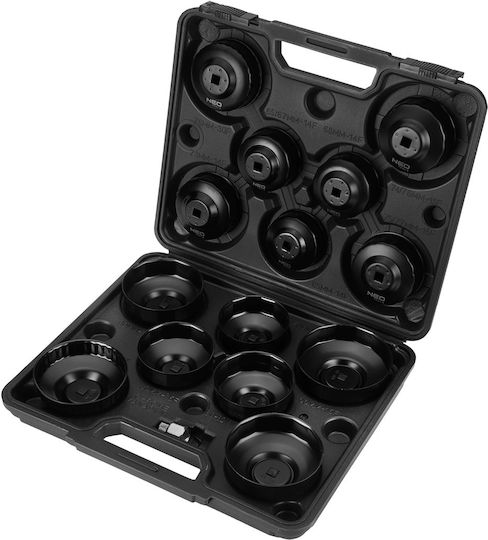 Neo Tools Καρυδάκια Εξάγωνα με Καρέ Υποδοχής 3/8", 1/2" Σετ 16τμχ