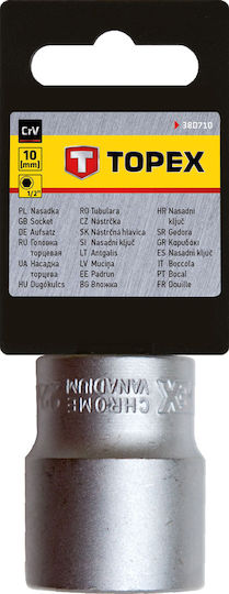 Topex Căpăcel Hexagonal cu Patrat de Prindere 1/2" Diametru 1/2" 1buc