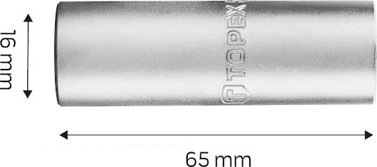 Topex Nuss Sechskant mit Vierkant-Antrieb HEX, 1/2" Durchmesser 1/2" / 65 / 16 1Stück
