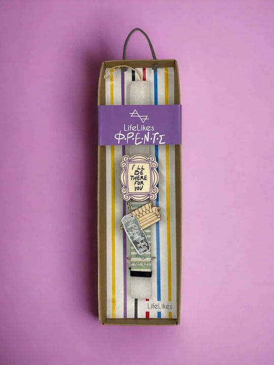 Lifelikes candle for adults with keychain "friends" in a box