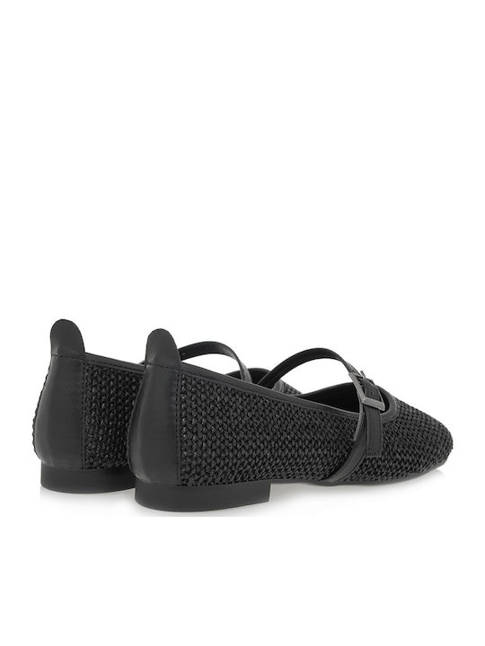 Fabric Ballerinas Black