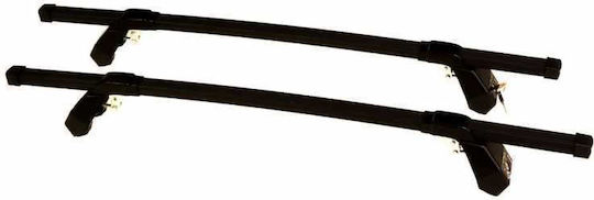 Hermes Car Roof Bars Metallic for Kia Mini Daihatsu YRV Subaru Mini 5D Set with Roof Rack Legs and Lock Silver