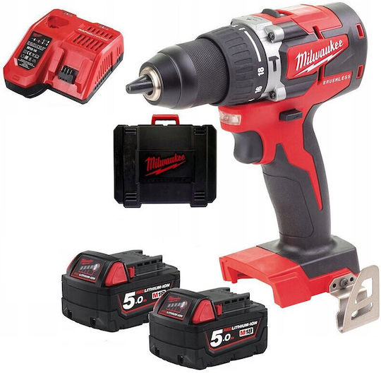 Milwaukee M18 CBLPD-502C Κρουστικό Δραπανοκατσάβιδο Μπαταρίας Brushless 18V 2x5Ah