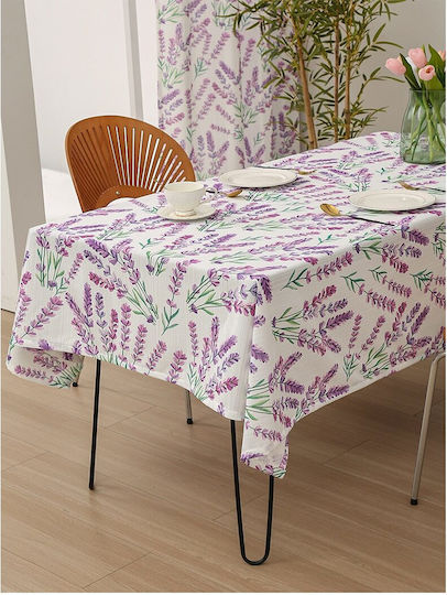 Τραπεζομάντηλο Lavender, Purple, White 140x150εκ.