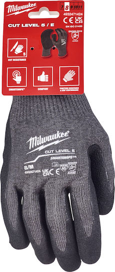Milwaukee Gloves for Work Gray Nitrile for Cutting Protection Level 5 1pcs