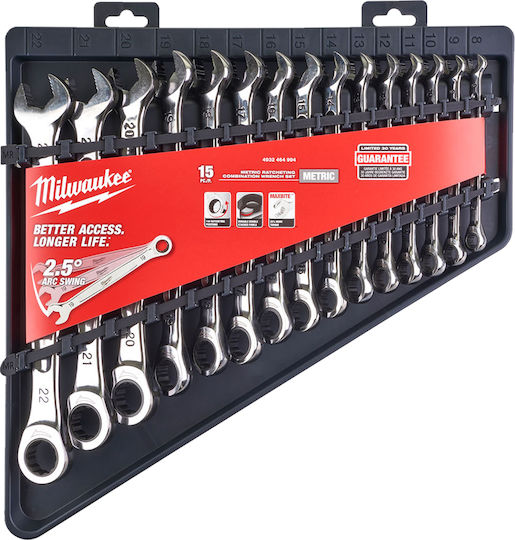 Milwaukee Сет Германополигонни с Размер от 8mm до 22mm Maxbite 15бр