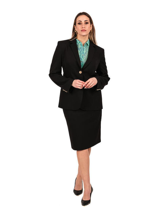 Baziana Damen Krepp Blazer Black Baziana Damen Krepp Blazer Black