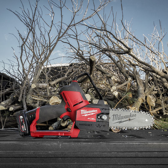 Milwaukee M12 FHS-602X Κλαδευτικό Αλυσοπρίονο Μπαταρίας 2x6Ah 12V 2.3kg με Λάμα 14cm