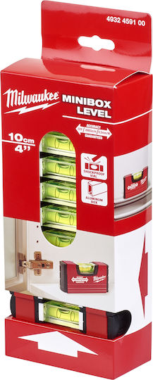 Milwaukee Minibox Spirit Level Aluminum 10cm with 1 Eye