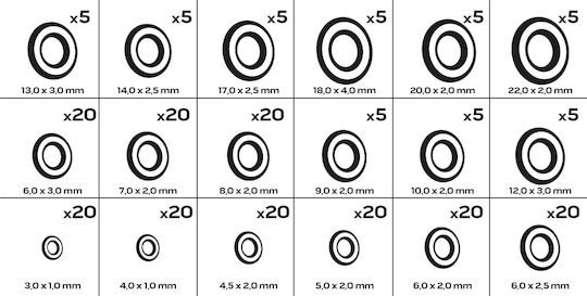 Neo Tools O ring 11-977 225τμχ